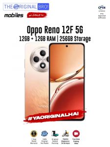 Oppo Reno 12F 5G - 12GB RAM - 256GB Storage - PTA Approved - 12 Months Warranty - Orange - The Original Bro Mobiles - TOB35